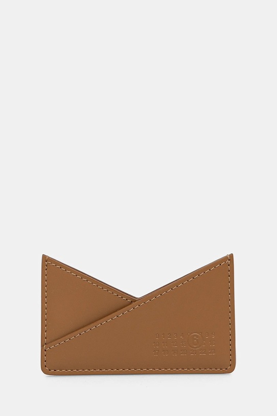 Δερμάτινη θήκη για κάρτες MM6 Maison Margiela θήκη για κάρτες καφέ SA6UI0014.P7183