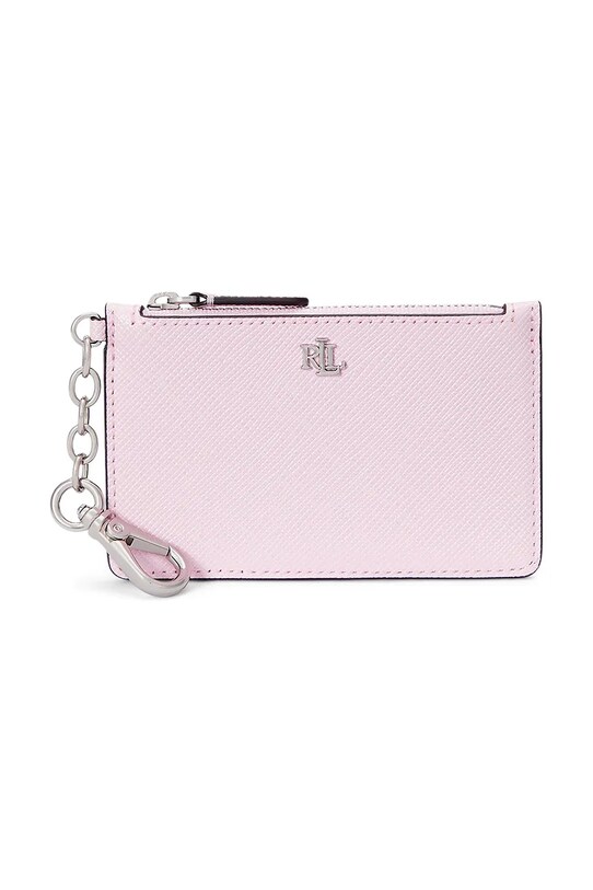 Кожен портфейл Lauren Ralph Lauren гладка кожа розов 432966789