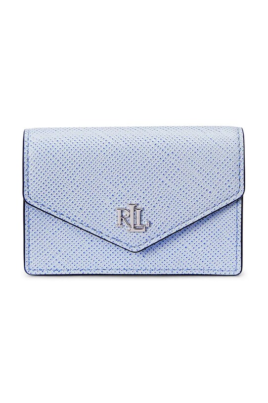 Кожен портфейл Lauren Ralph Lauren гладка кожа син 432967060