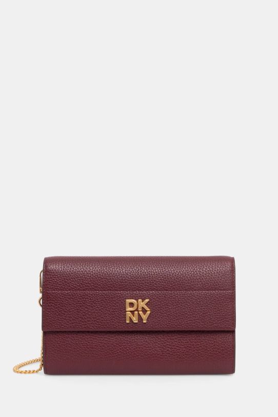 Dkny portofel de piele piele burgundia R445AI72