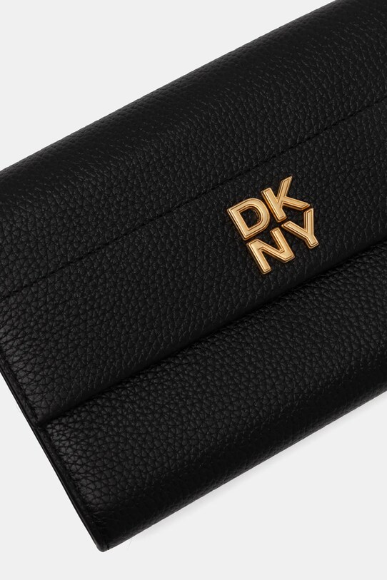 Шкіряний гаманець Dkny чорний R445AI72