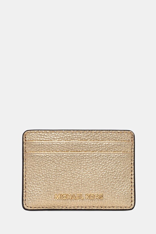 MICHAEL Michael Kors etui na karty skórzane etui na karty złoty 32H9TJ6D1L