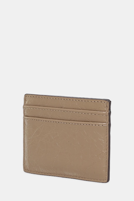 Kožené puzdro na karty MICHAEL Michael Kors 32R5GJ6D1L béžová SS25