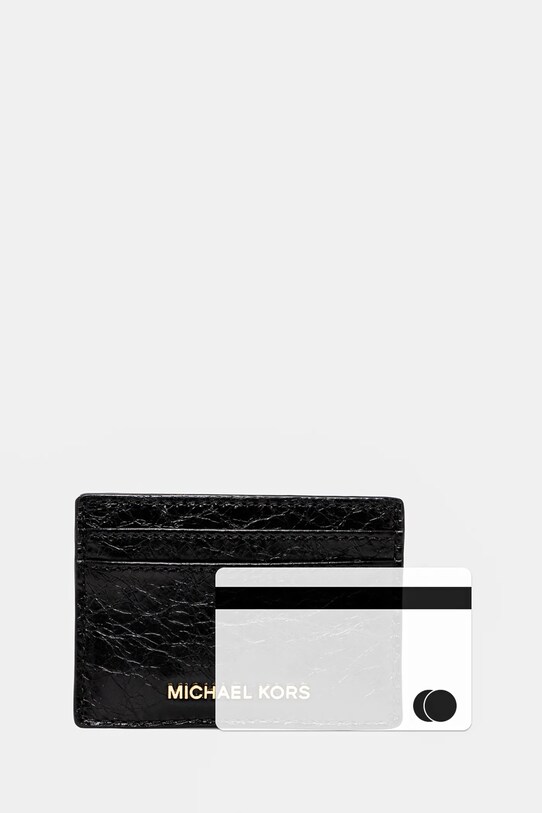 MICHAEL Michael Kors etui na kartę skórzane 32R5GJ6D1L czarny