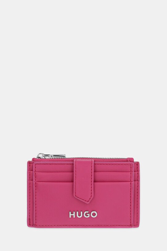 Puzdro na karty HUGO imitácia kože ružová 50541705