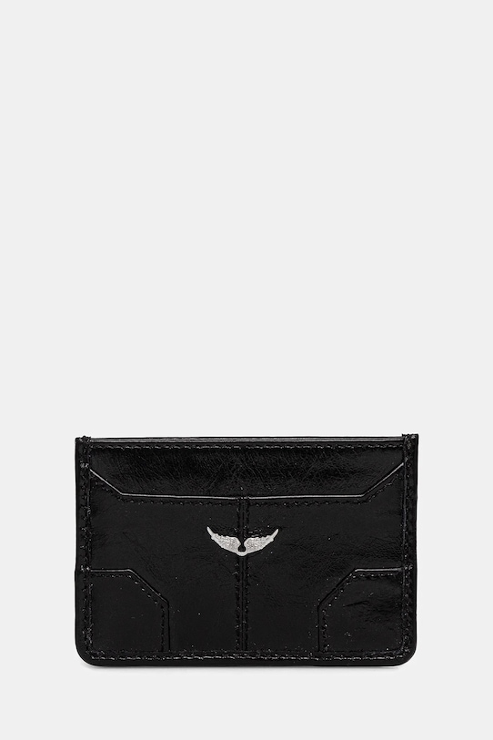 ZADIG&VOLTAIRE bőr kártya tok Planet friendly fekete LWBA02517.19W.001