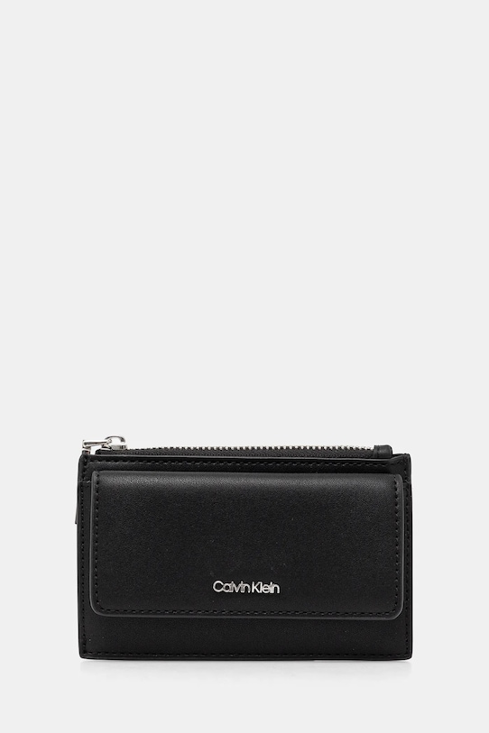 Гаманець Calvin Klein імітація лицьової шкіри чорний K60K612941
