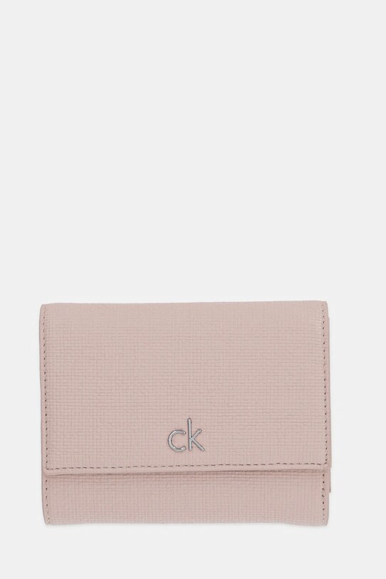 Πορτοφόλι Calvin Klein απομίμηση λείου δέρματος μπεζ K60K612945