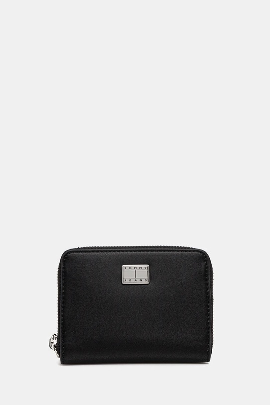 Peněženka Tommy Jeans imitace kůže černá AW0AW17298