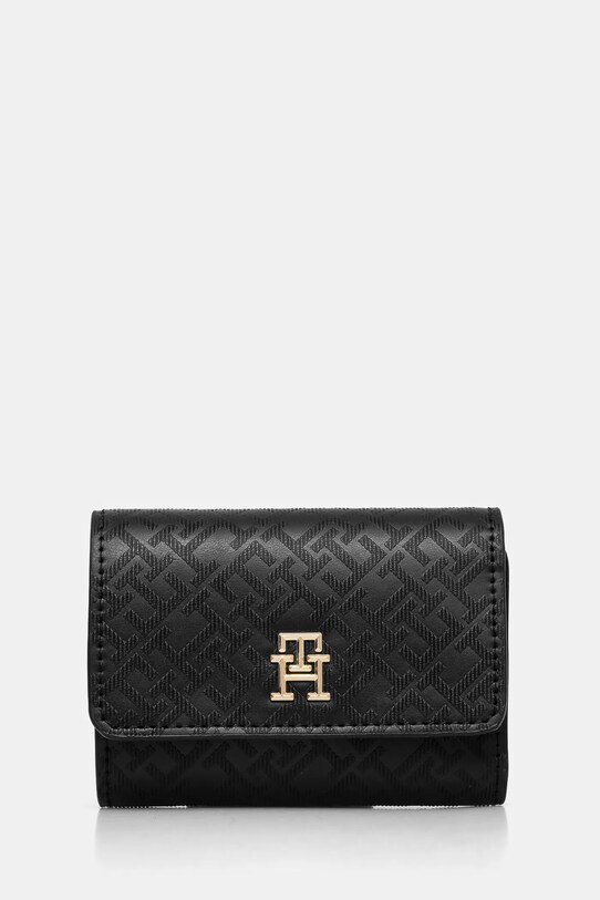 Peněženka Tommy Hilfiger imitace kůže černá AW0AW17257