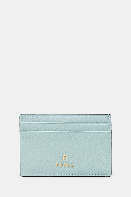 Furla etui na karty skórzane aplikacja turkusowy WP00305.ARE000.AQ000