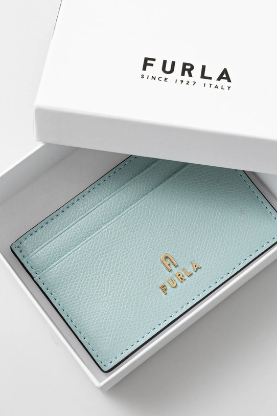 Akcesoria Furla etui na karty skórzane WP00305.ARE000.AQ000 turkusowy