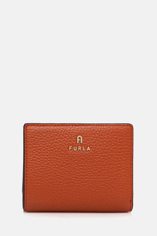 Кожен портфейл Furla гладка кожа оранжев WP00307.HSF000.3686S
