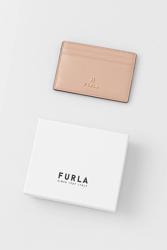 Accesorii Furla card-holder din piele WP00305.ARE000.CX000 portocaliu