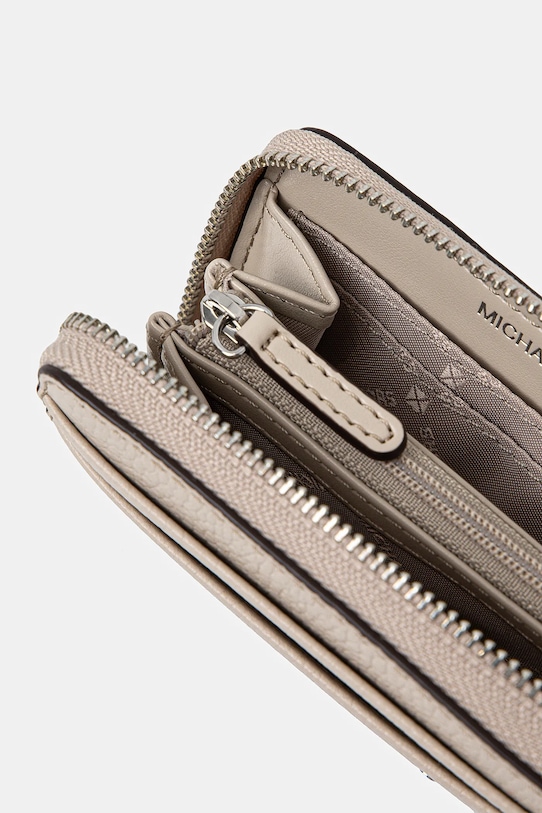 Kožená peňaženka MICHAEL Michael Kors 32T4SJ6Z5L béžová SS25