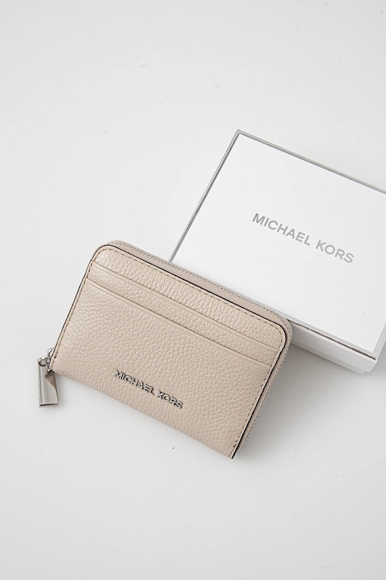 Kožená peňaženka MICHAEL Michael Kors béžová 32T4SJ6Z5L