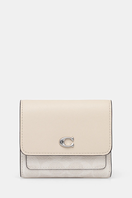 Coach portofel imitatie de piele bej CAT56