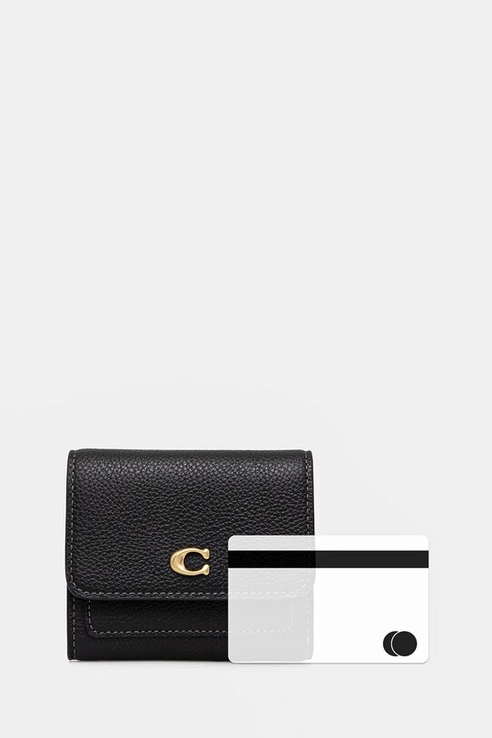 Coach portofel de piele CAO13 negru