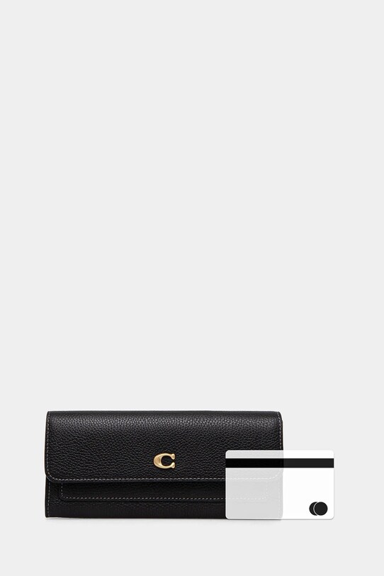 Coach portofel de piele negru CAO17