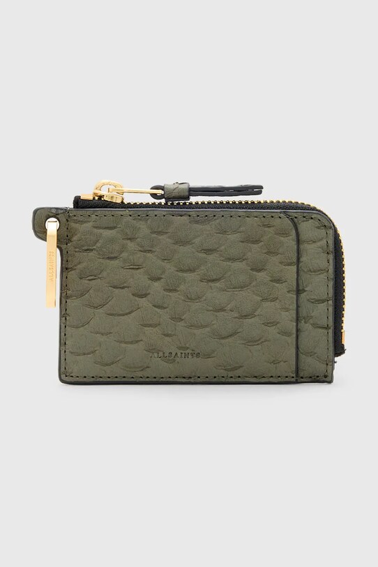 AllSaints portofel de piele REMY piele verde W132XC