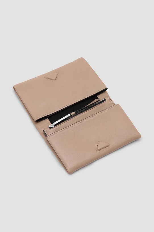 AllSaints portofel de piele HARLUNA bej W375XC