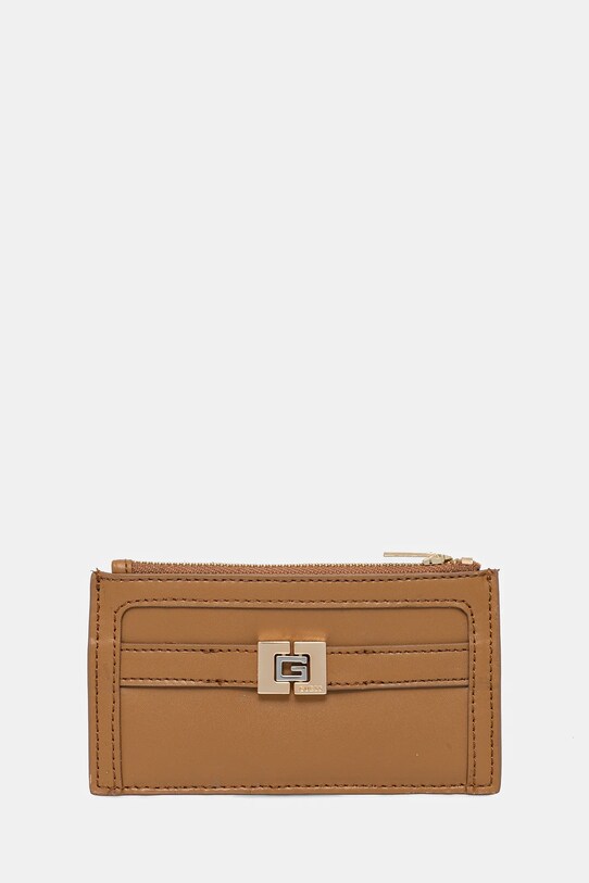 Δερμάτινο πορτοφόλι Guess λείο δέρμα καφέ RW1720.P5101