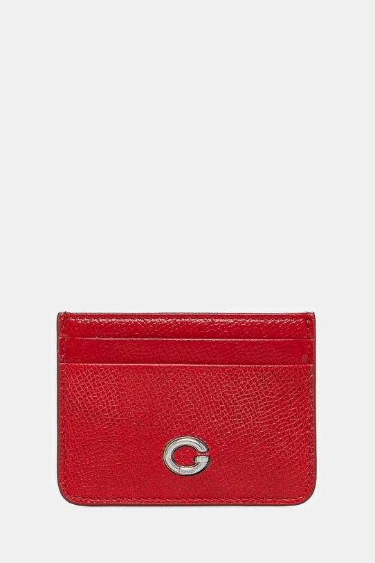 Kožené pouzdro na karty Guess obal na karty červená RW1762.P5201