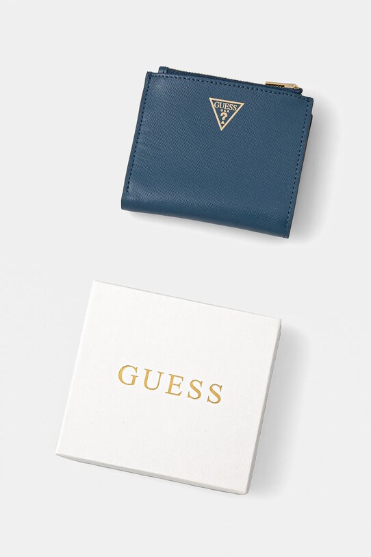 Δερμάτινο πορτοφόλι Guess MIRIAM μπλε RW1770.P5201