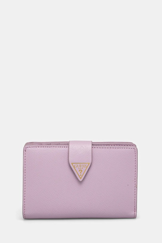 Guess portfel skórzany MIRIAM skóra licowa fioletowy RW1772.P5201