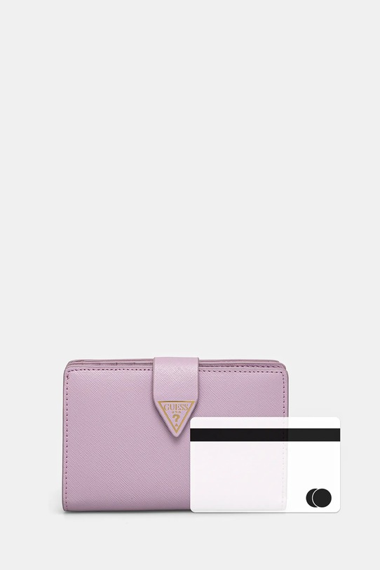 Guess portfel skórzany MIRIAM RW1772.P5201 fioletowy