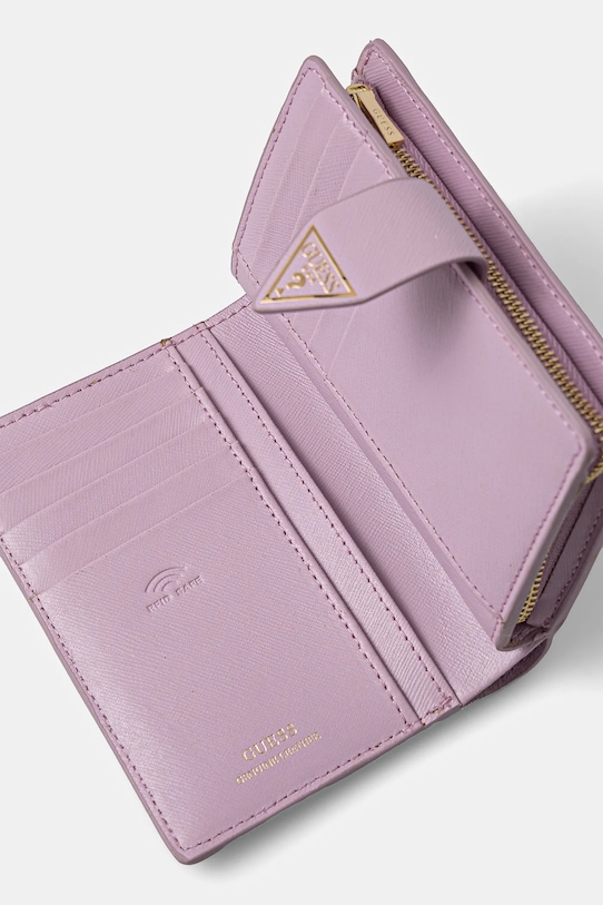 Guess portfel skórzany MIRIAM RW1772.P5201 fioletowy SS25