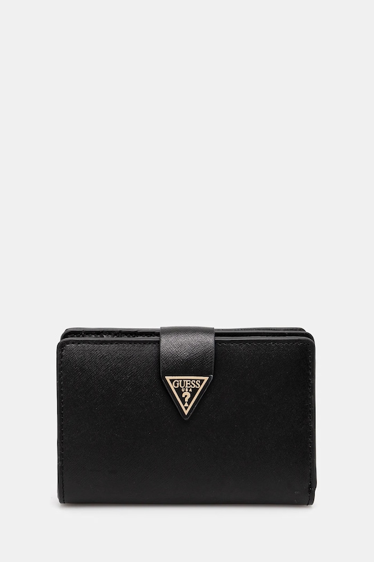 Кожен портфейл Guess MIRIAM гладка кожа черен RW1772.P5201