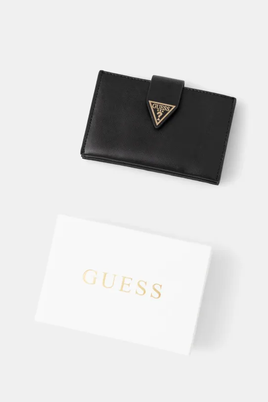 Δερμάτινο πορτοφόλι Guess MIRIAM μαύρο RW1773.P5201