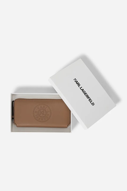 Karl Lagerfeld portofel de piele maro A2W32034