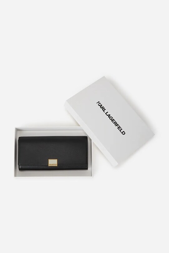 Кожаный кошелек Karl Lagerfeld чёрный A2W32031