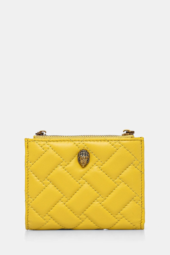 Usnjena denarnica Kurt Geiger London KENSINGTON Zrnato usnje rumena 4198793109