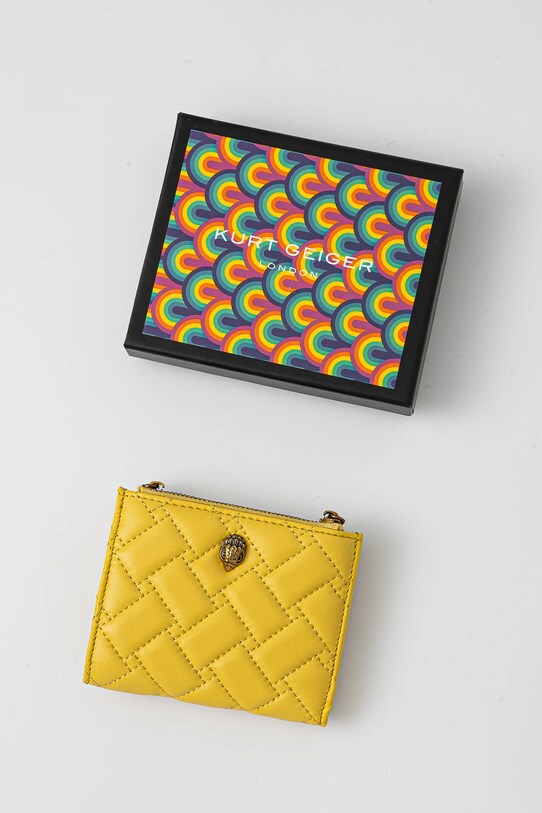 Usnjena denarnica Kurt Geiger London KENSINGTON rumena 4198793109