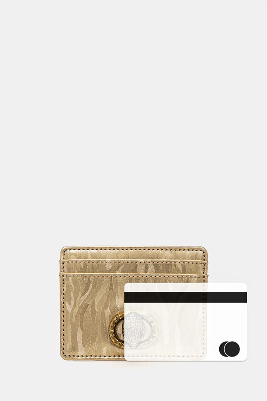 Kožené pouzdro na karty Kurt Geiger London CHELSEA zlatá 4019766189