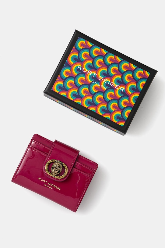 Kurt Geiger London portafoglio in pelle CHELSEA 3735452309 rosa
