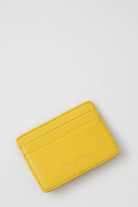 Kurt Geiger London etui na karty skórzane KENSINGTON 1274693109 żółty SS25