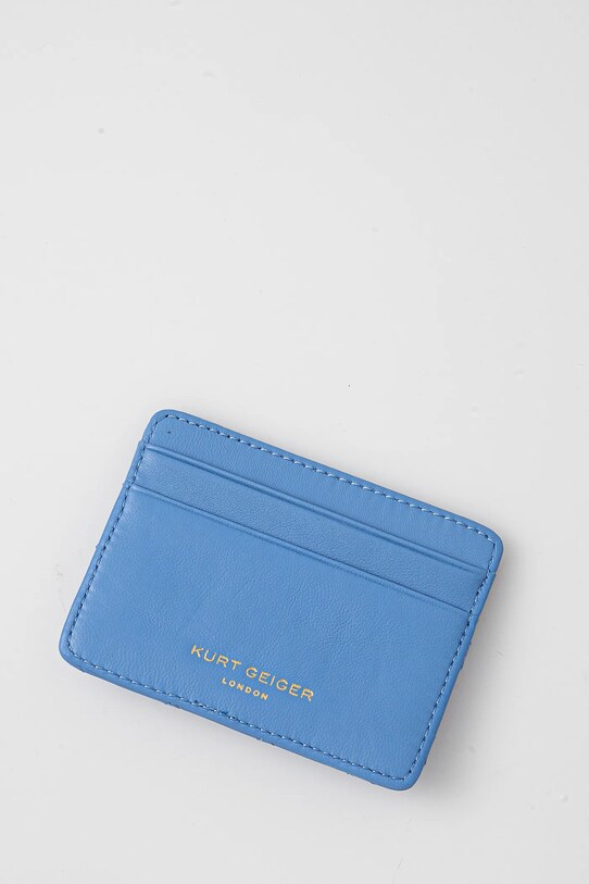 Kurt Geiger London etui na karty skórzane KENSINGTON 1274682109 niebieski SS25