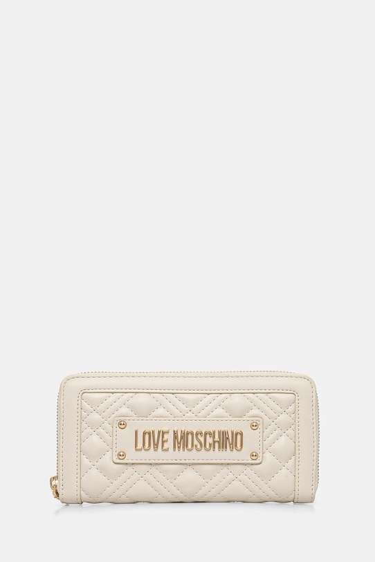 Love Moschino portfel imitacja skóry licowej beżowy JC5600PP0MLA0110