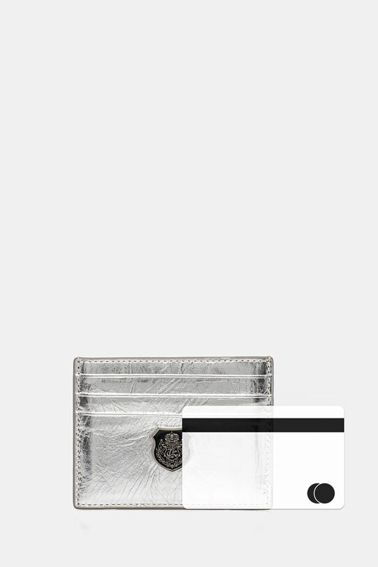 Кожен калъф за карти The Kooples сребърен AFPM30000K