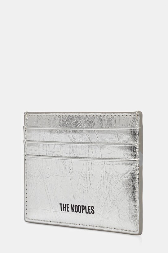 Кожен калъф за карти The Kooples AFPM30000K сребърен SS25