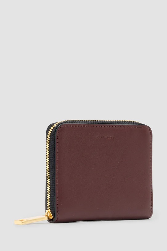 AllSaints portfel skórzany LENA HEX W130XC czerwony AW25
