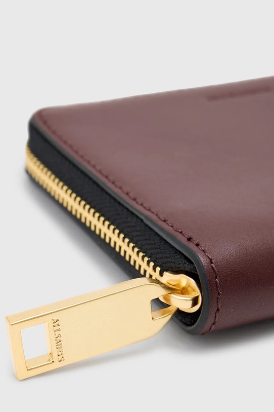 AllSaints portfel skórzany LENA HEX W130XC czerwony