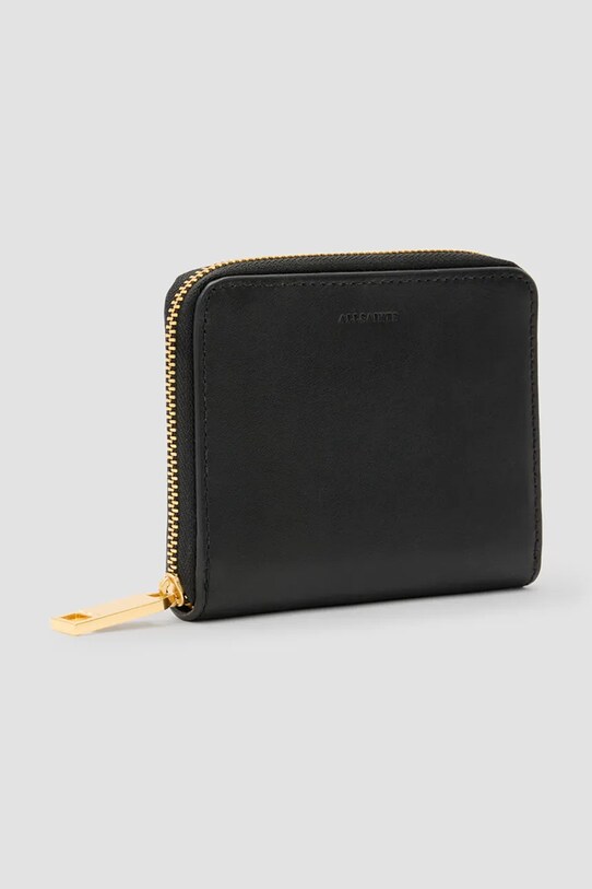 Кожен портфейл AllSaints LENA HEX W130XC черен SS25