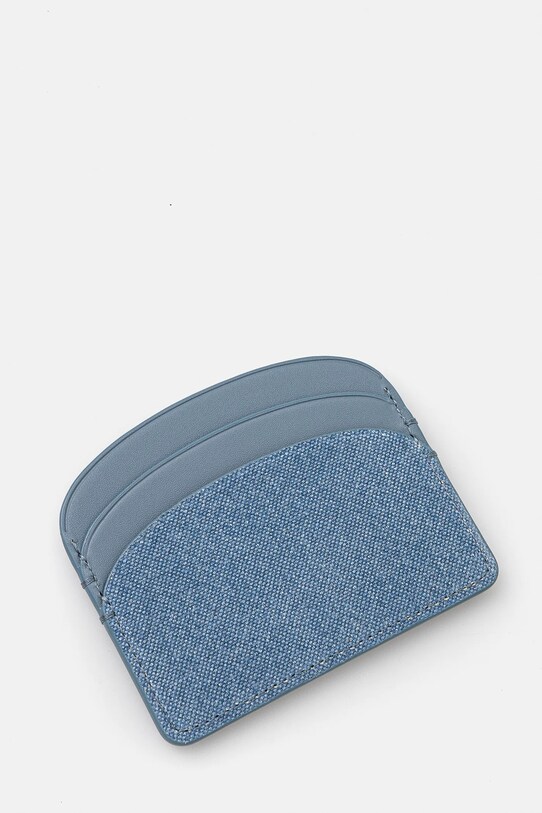 Калъф за карти A.P.C. Porte-Cartes Demi-Lune COHHT.F63270 син SS25