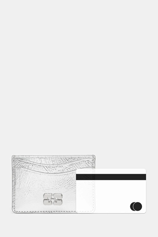 Чохол на банківські карти GANNI Bou Card Holder срібний A6596
