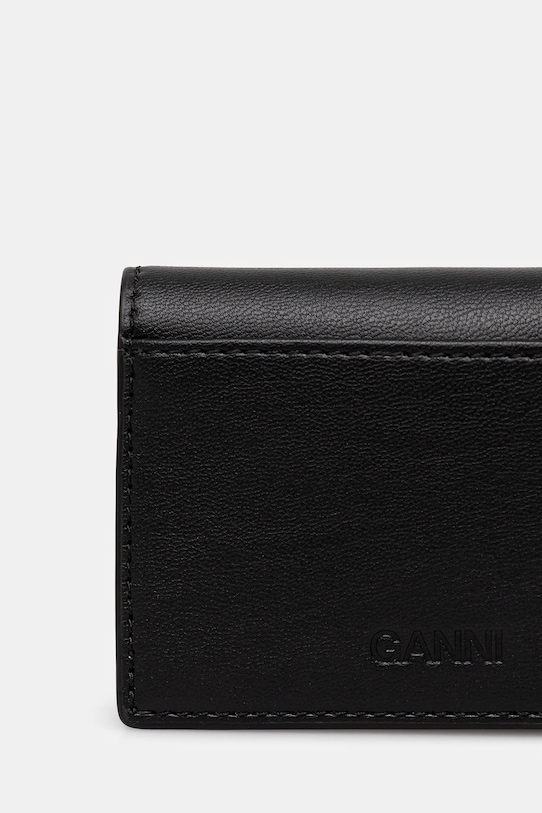 Аксессуары Кошелек GANNI Flap Card Holder Strass A6395 чёрный